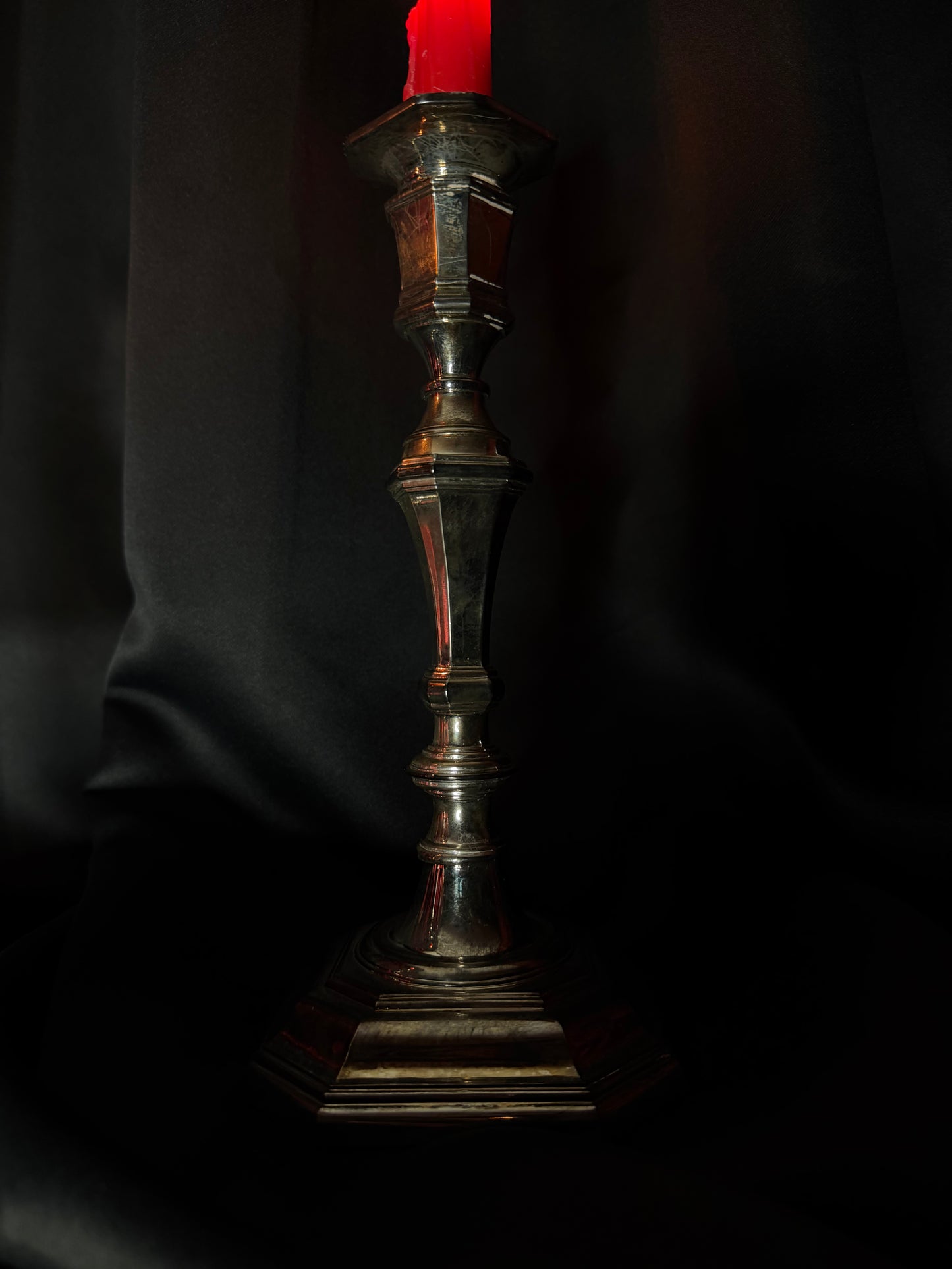 Pair of Silver Toned Candleholders