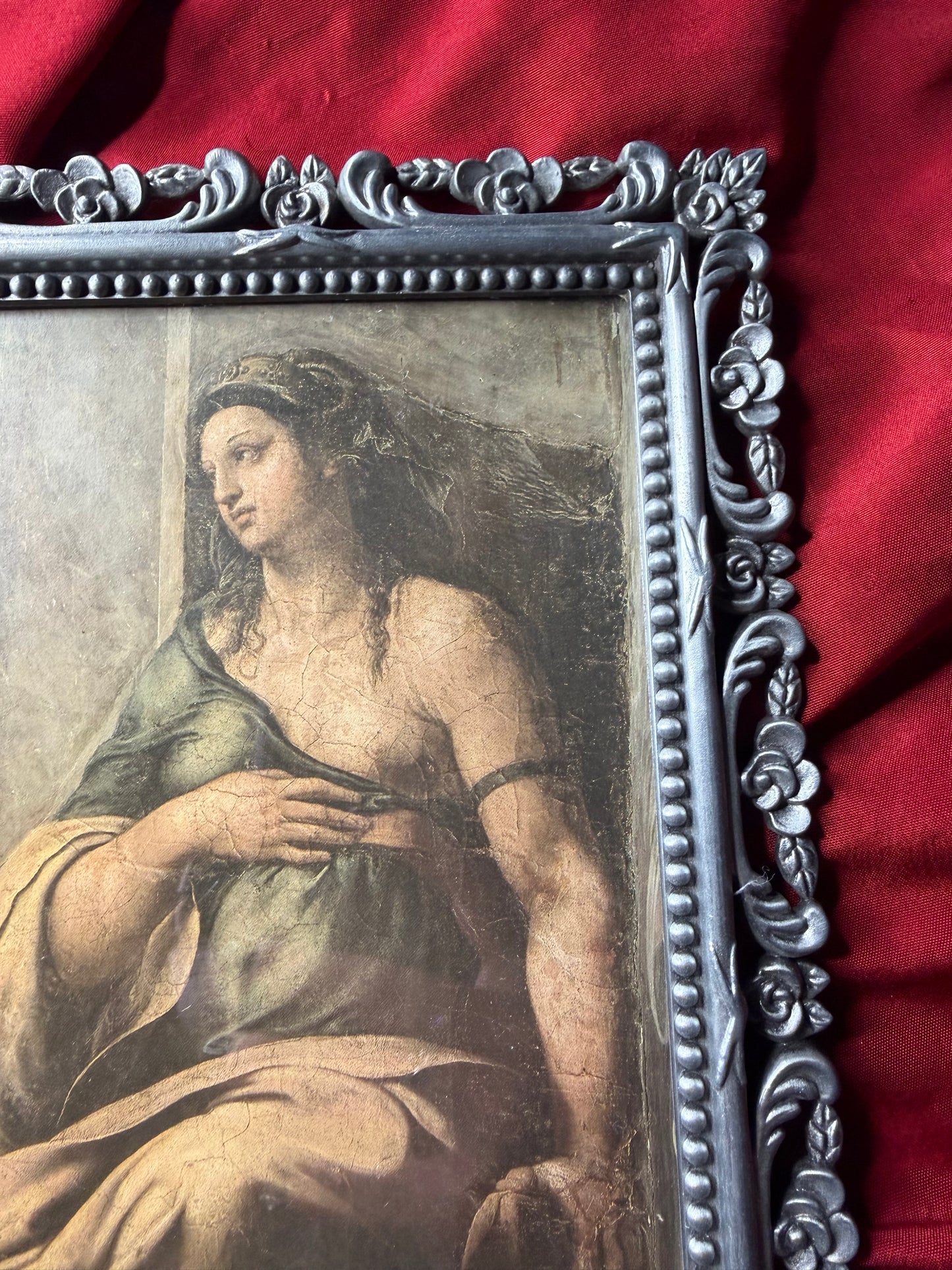 Framed Print of Clemency, One of the Two Virtues Surrounding Pope St. Clement I