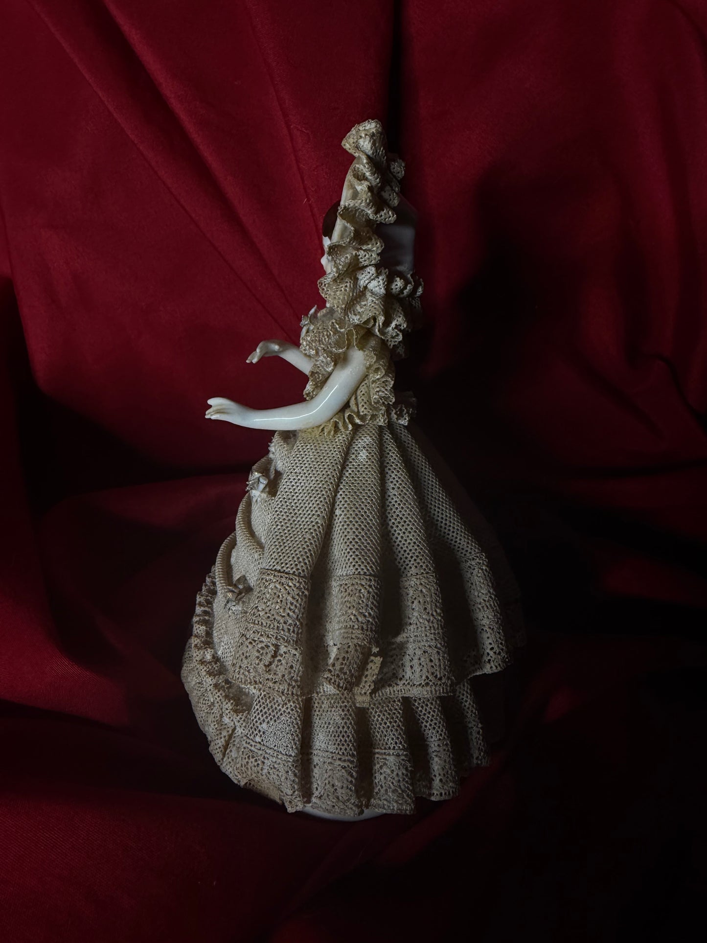Queen of Hearts Figurine Porcelain and Lace