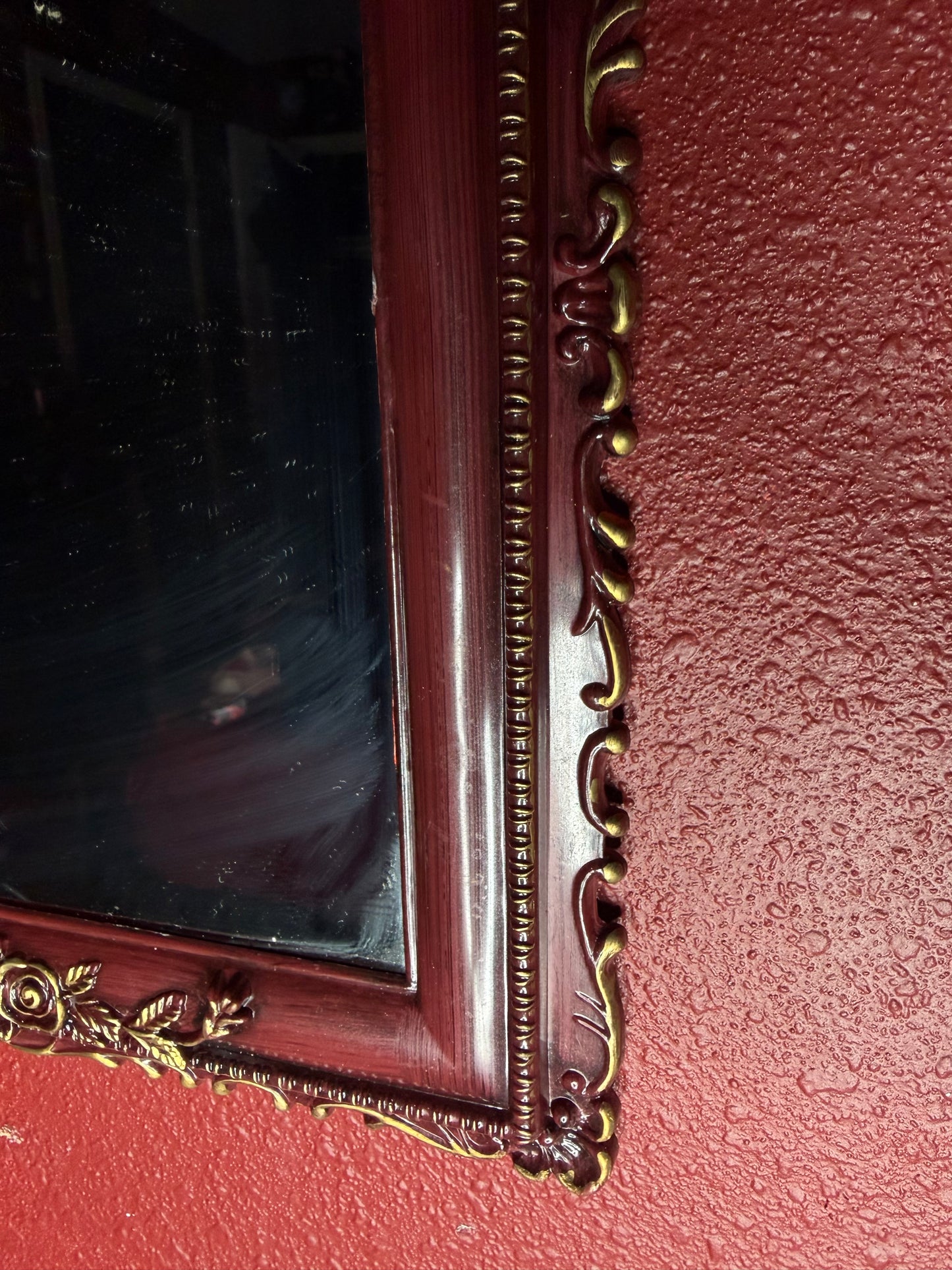 Rose Detail Arched Mirror