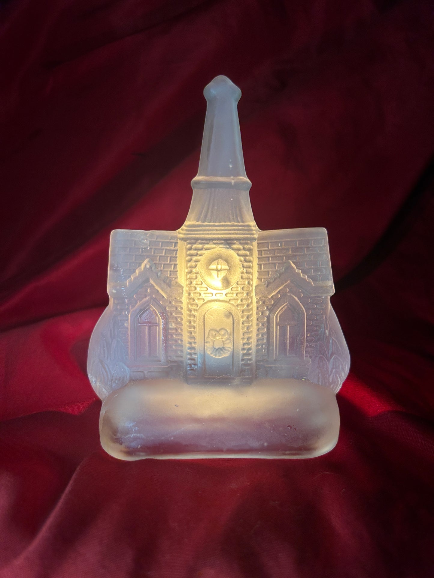 Frosted Church Tealight Holder