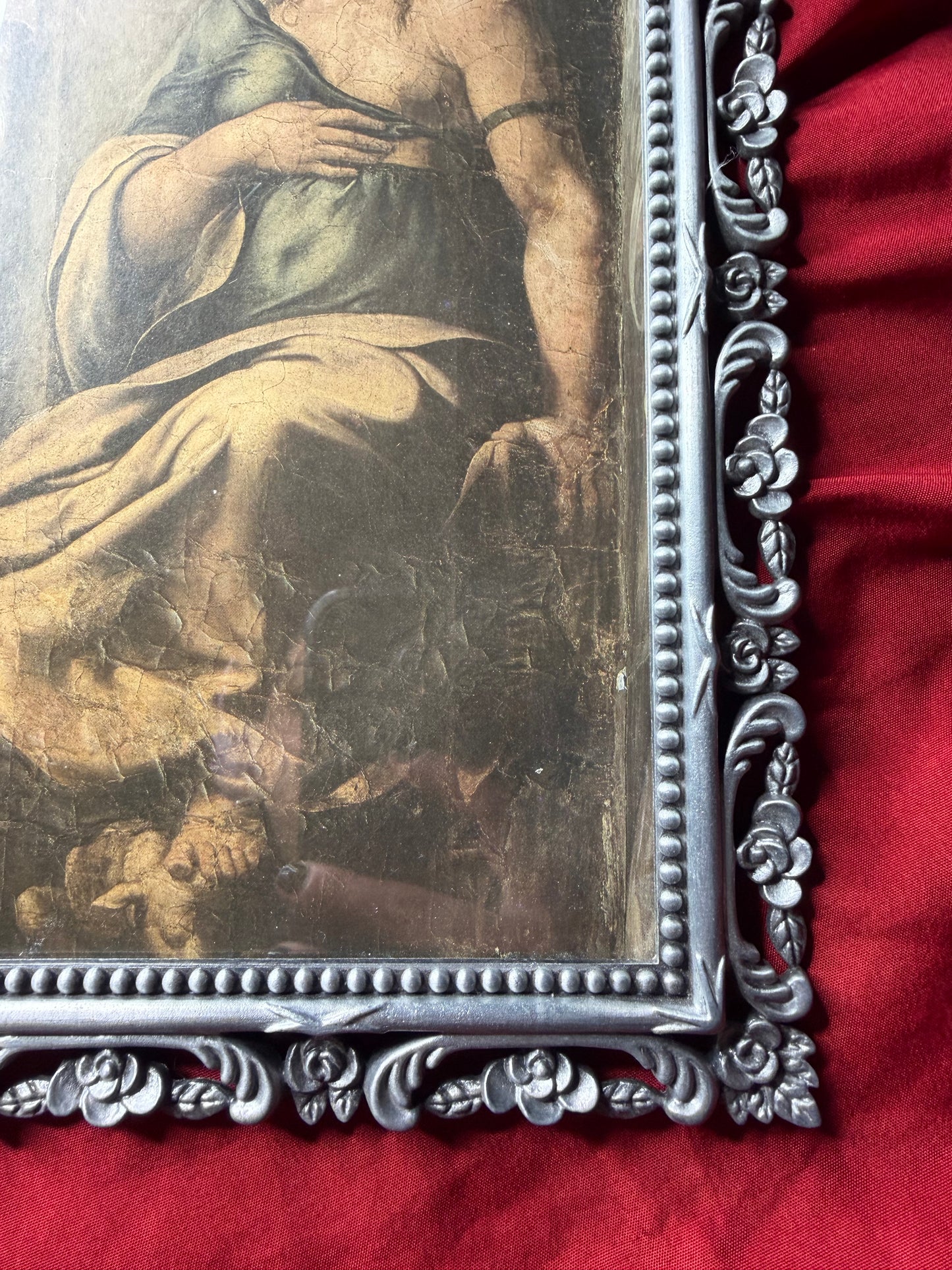 Framed Print of Clemency, One of the Two Virtues Surrounding Pope St. Clement I