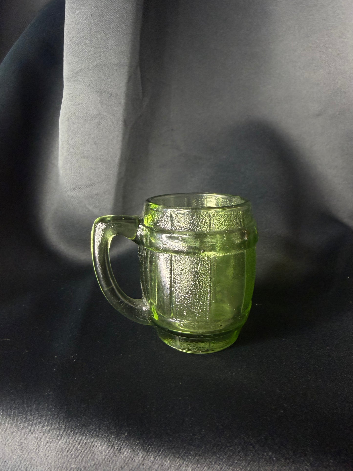 Vintage Green Whiskey Barrel Shot Glass