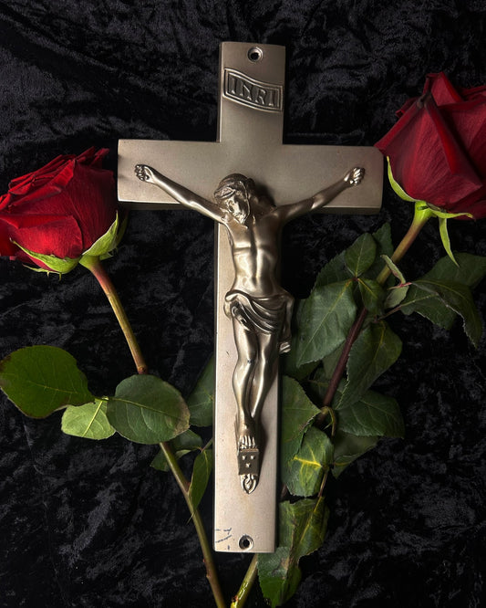 Crucifix Casket Plaque