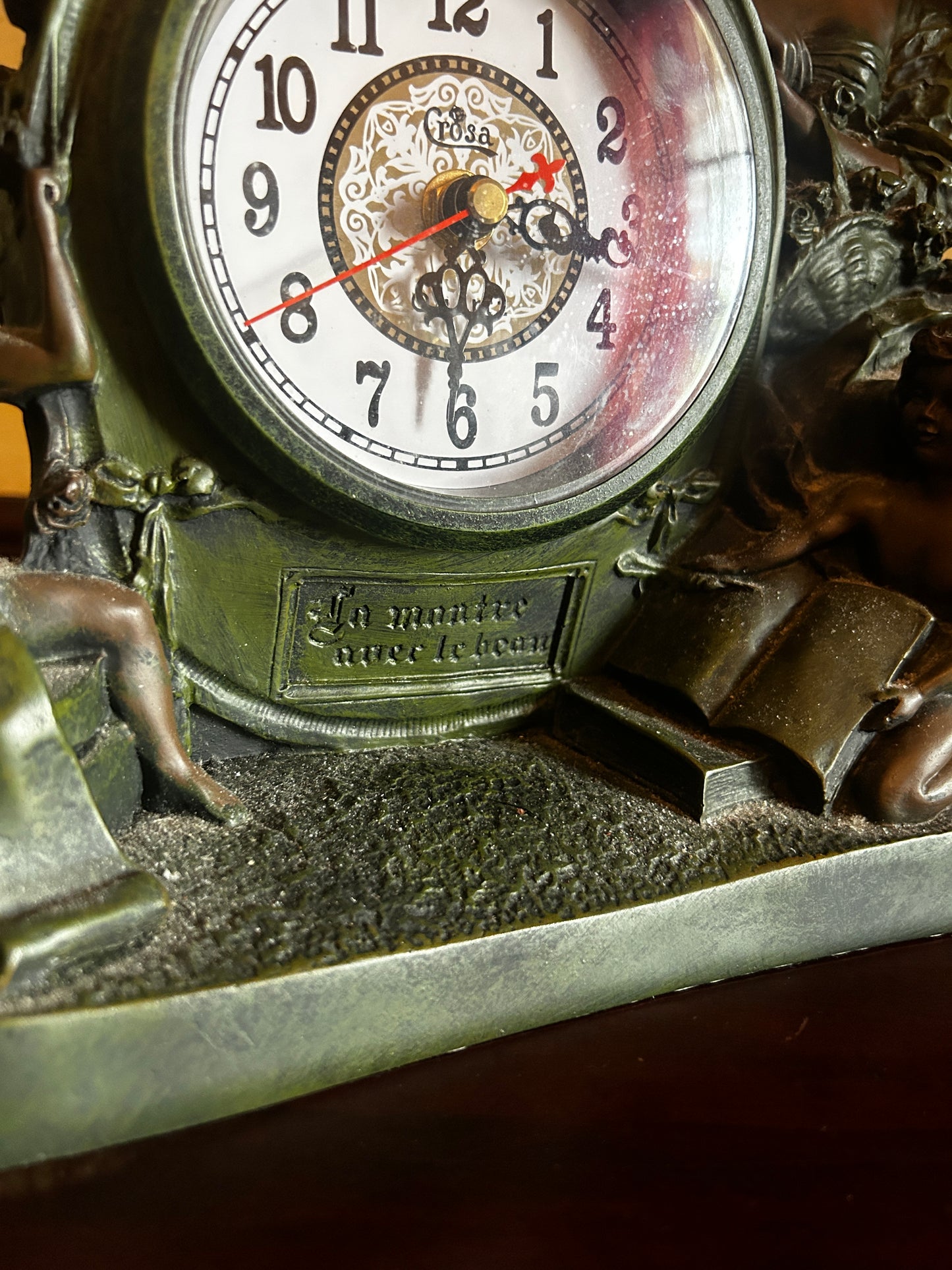 Vintage Victorian Mantel Clock Juliana Crosa Quartz Montre Avec Le Beau