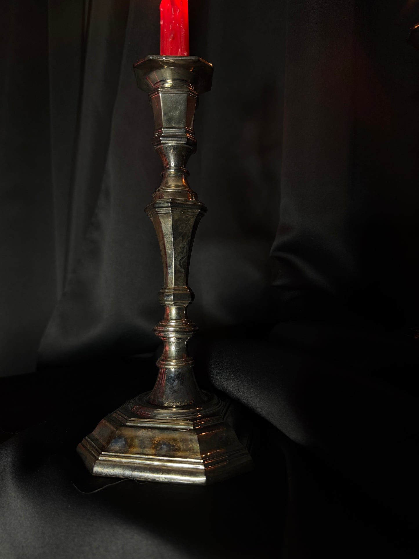 Pair of Silver Toned Candleholders