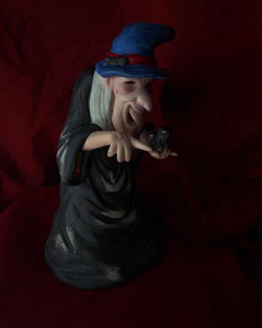 Vintage “Ghostly Glow” Witch Tealight Holder