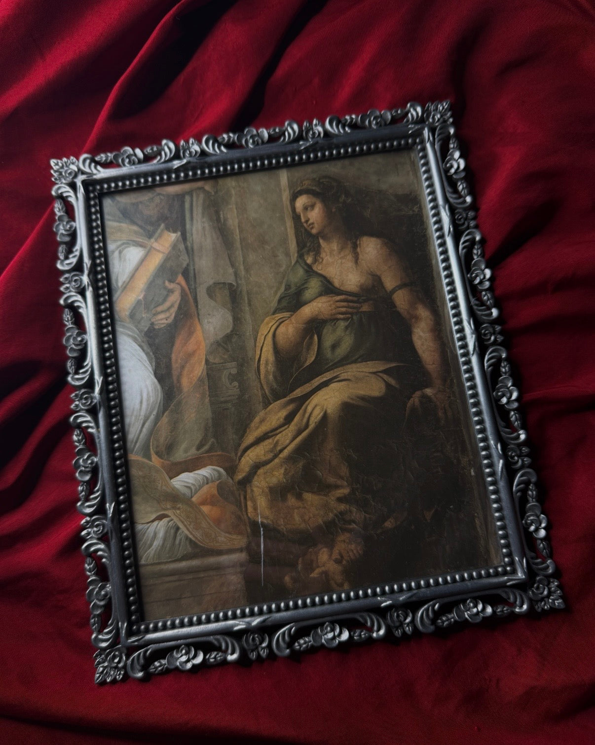 Framed Print of Clemency, One of the Two Virtues Surrounding Pope St. Clement I