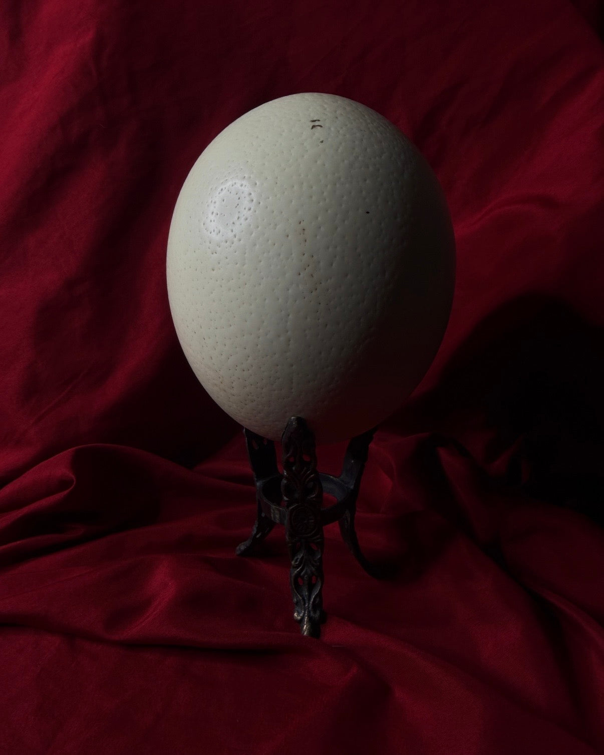 Ostrich Egg On Ornate Stand