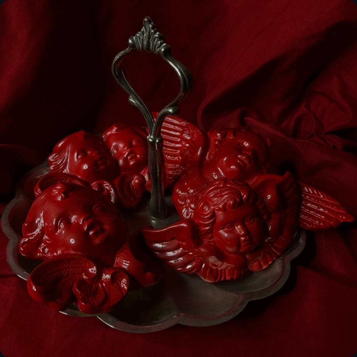 Red Cherub Wall Decor
