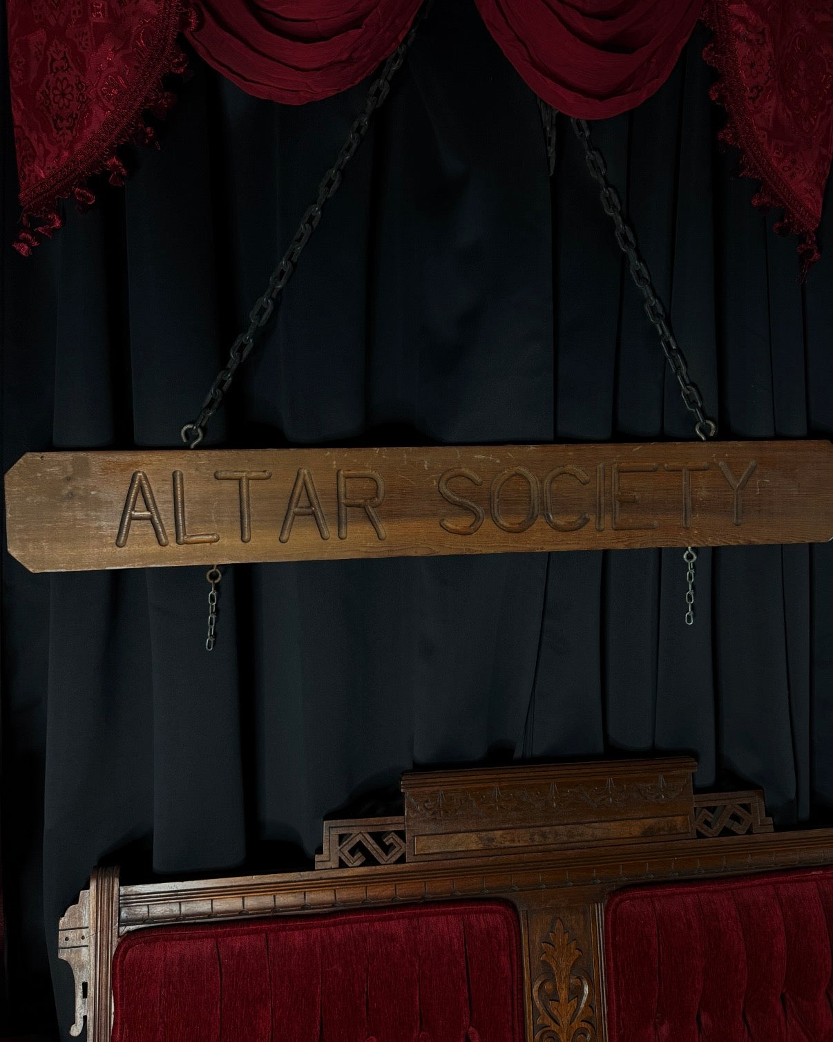 Handmade Altar Society Wooden Sign