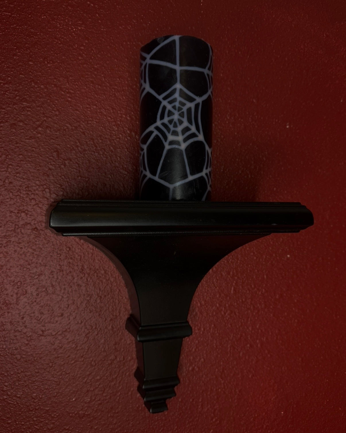 Gothic Black Sconce Shelf