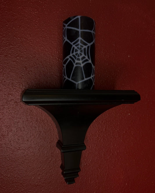 Gothic Black Sconce Shelf