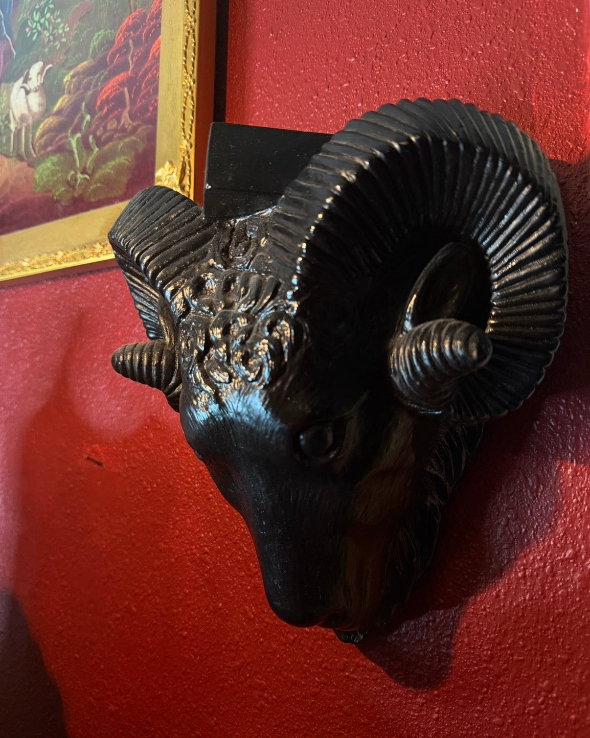 Single Ram Head Wall Shelf