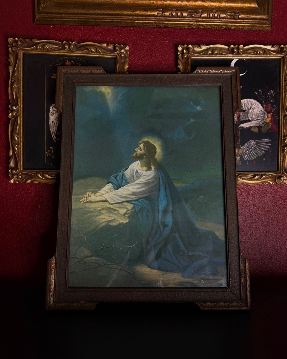 Framed Jesus in the Garden of Gethsemane