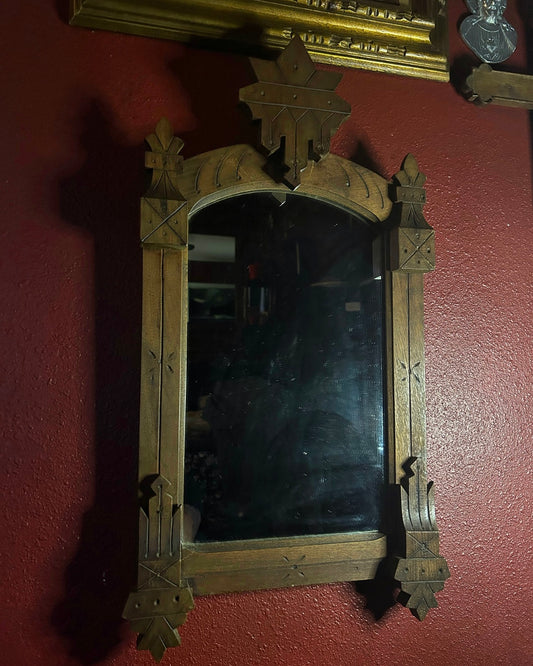 Antique Hand Carved Eastlake Mirror