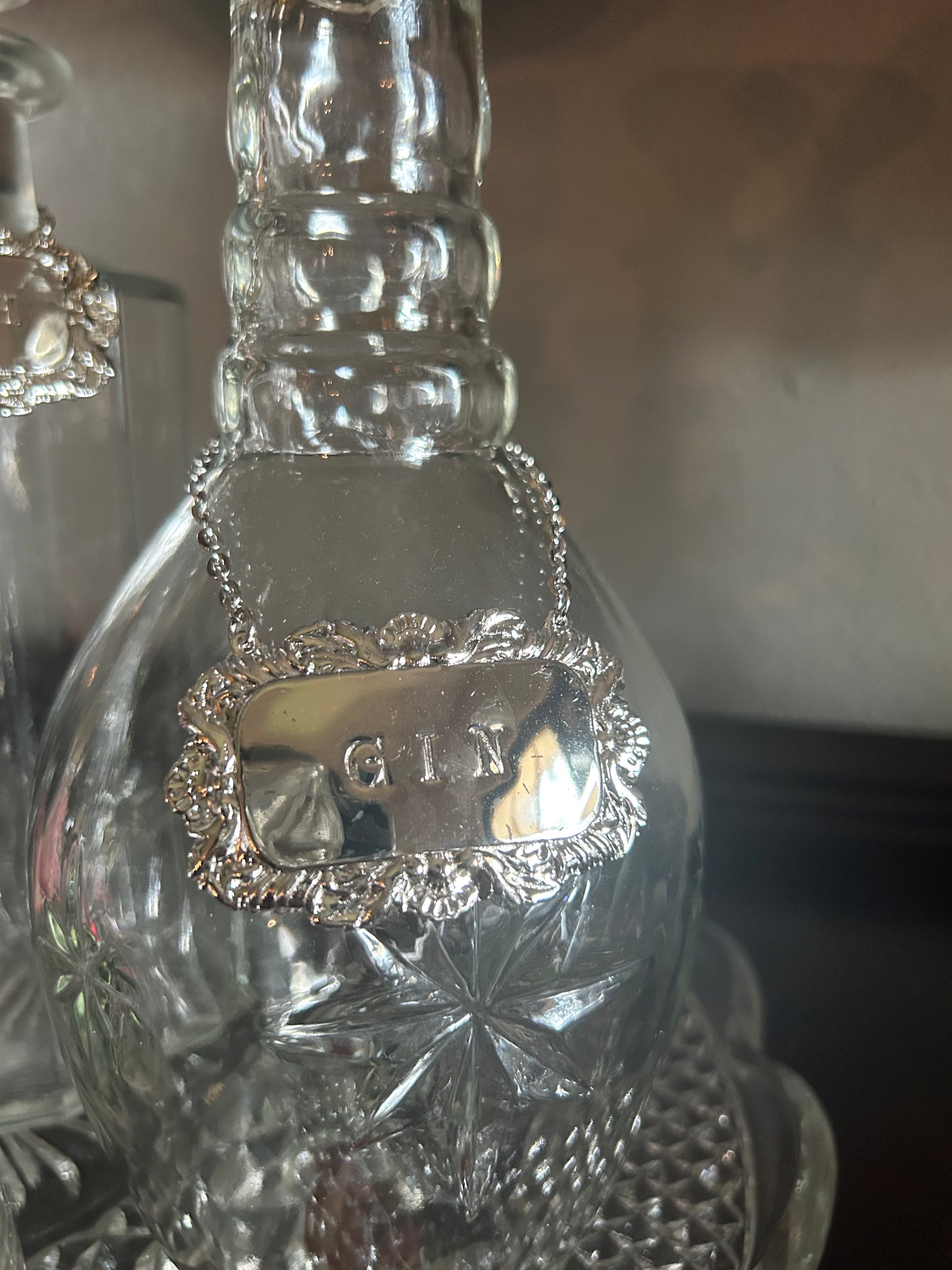 Silver Plated Decanter Tags Original Box