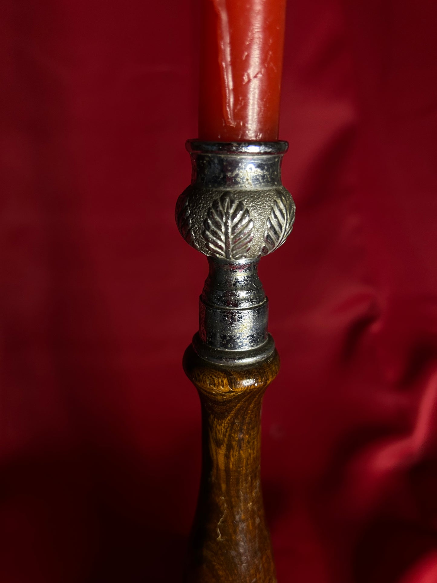 Wooden & Metal Candleholder