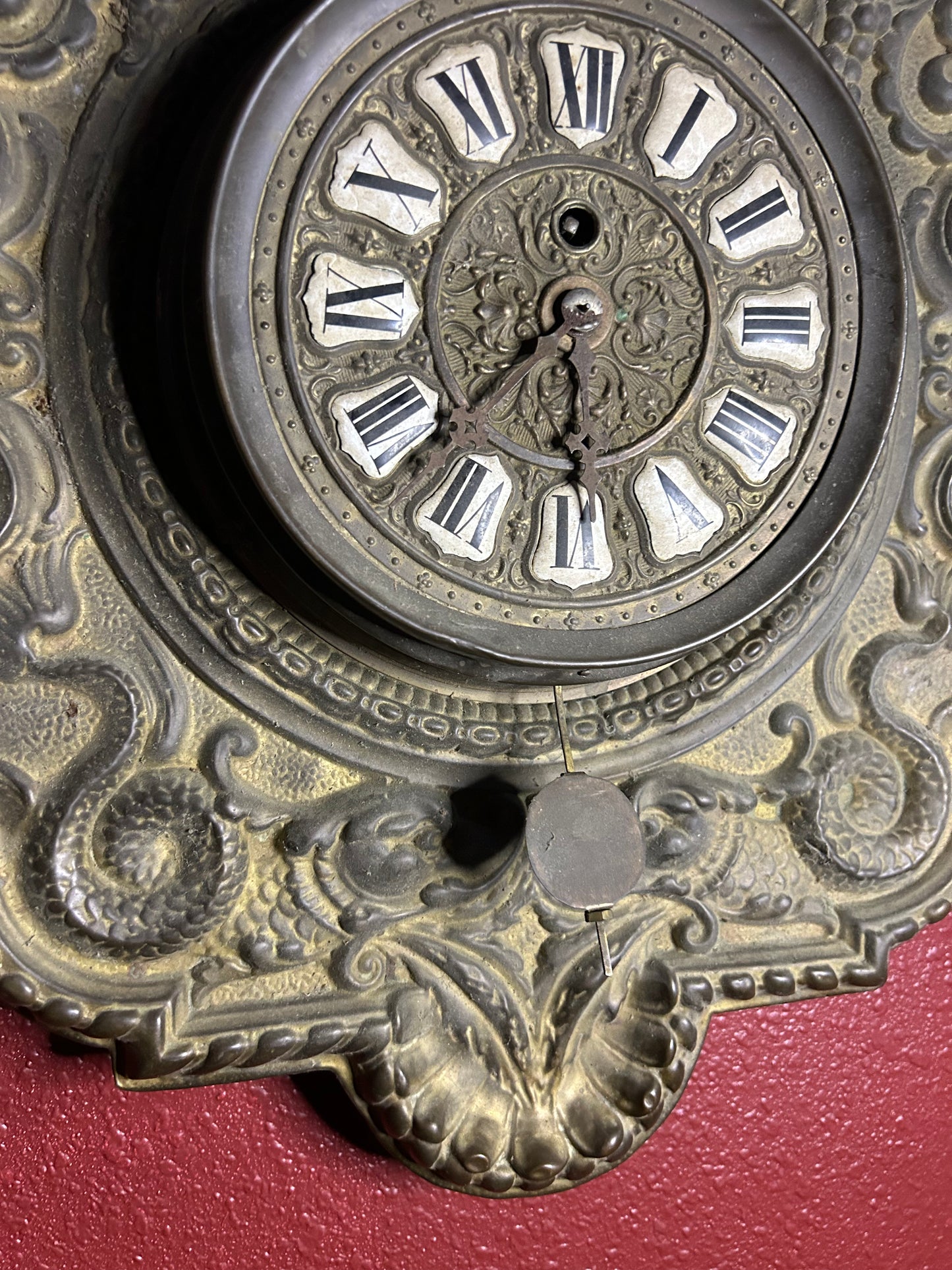 Antique Farcot French Repousse Wall Clock