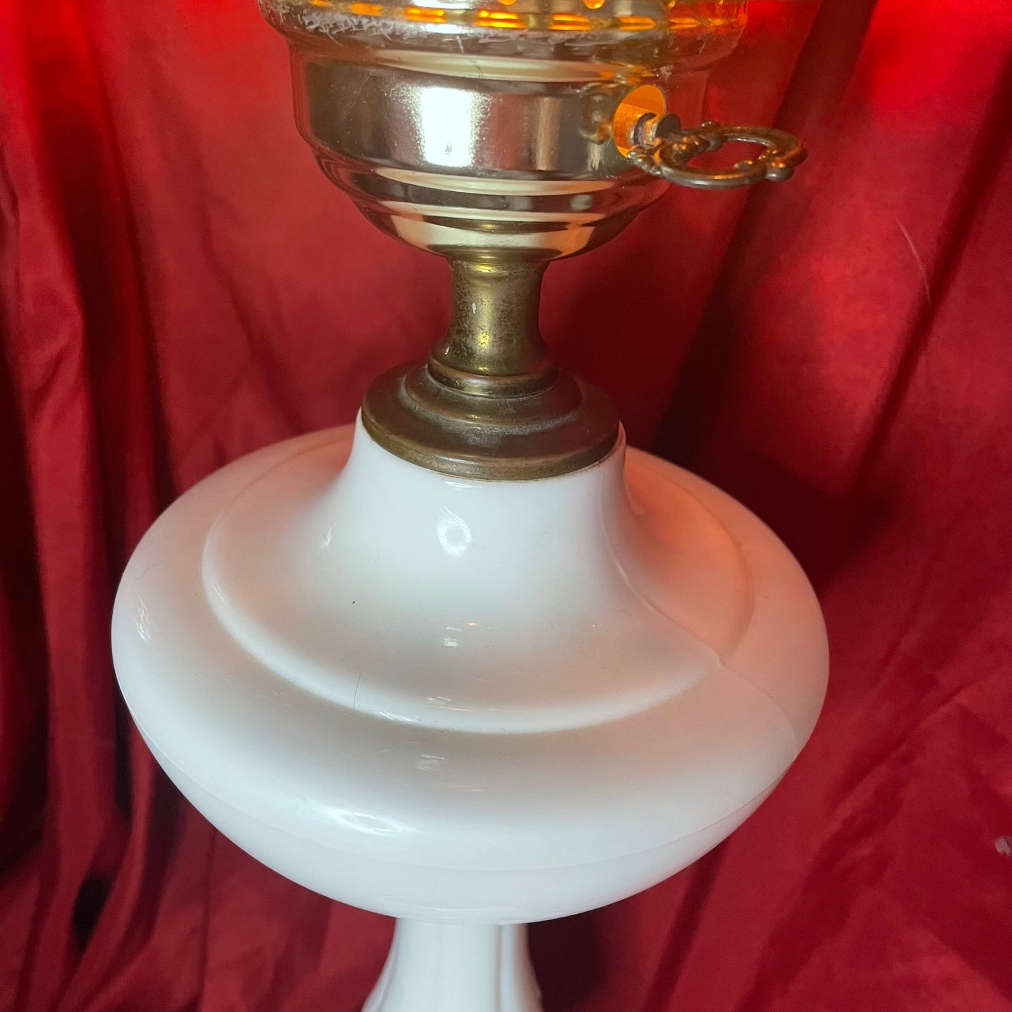 Vintage Tall Milkglass Lamp