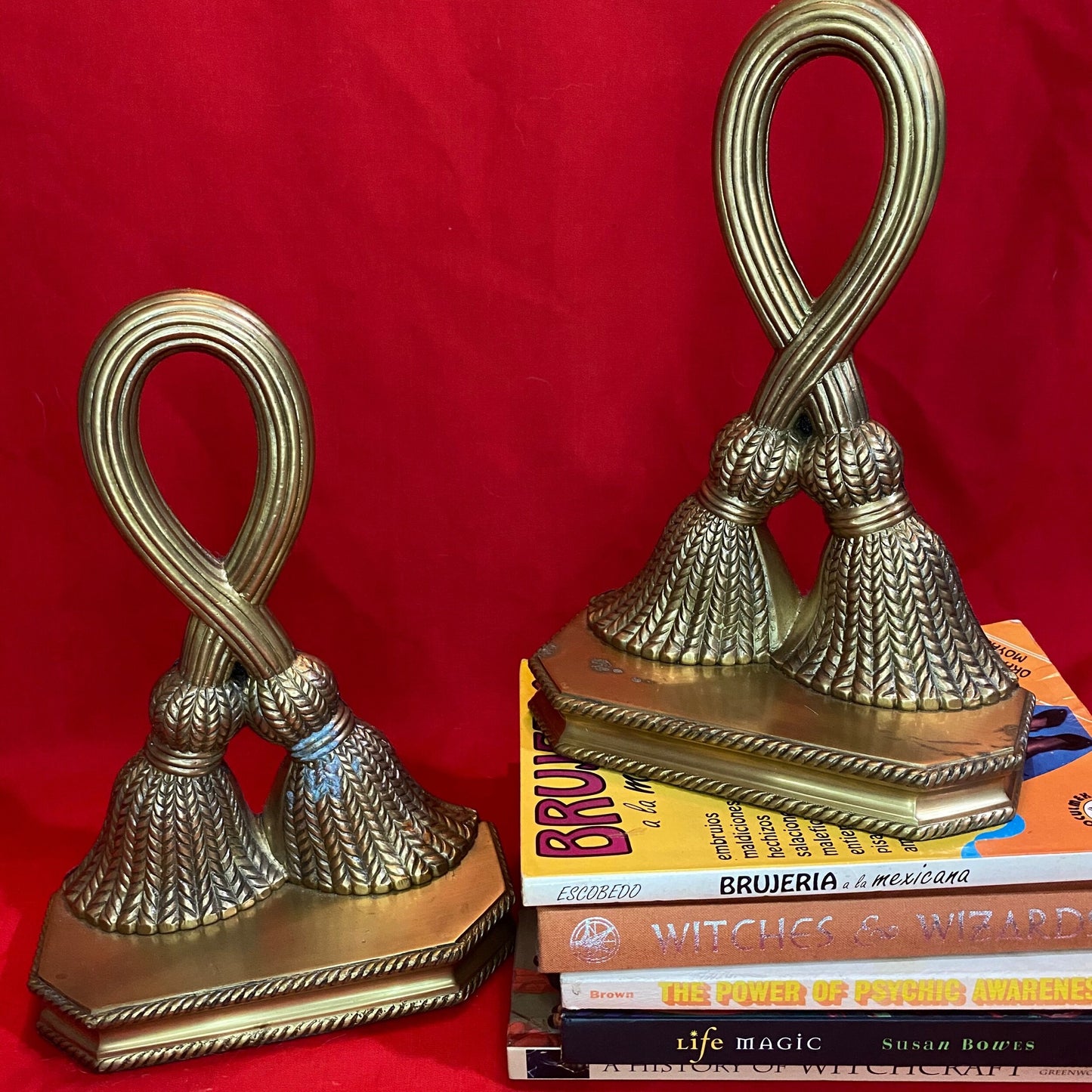 Mid-Century Set of Brass Bookends