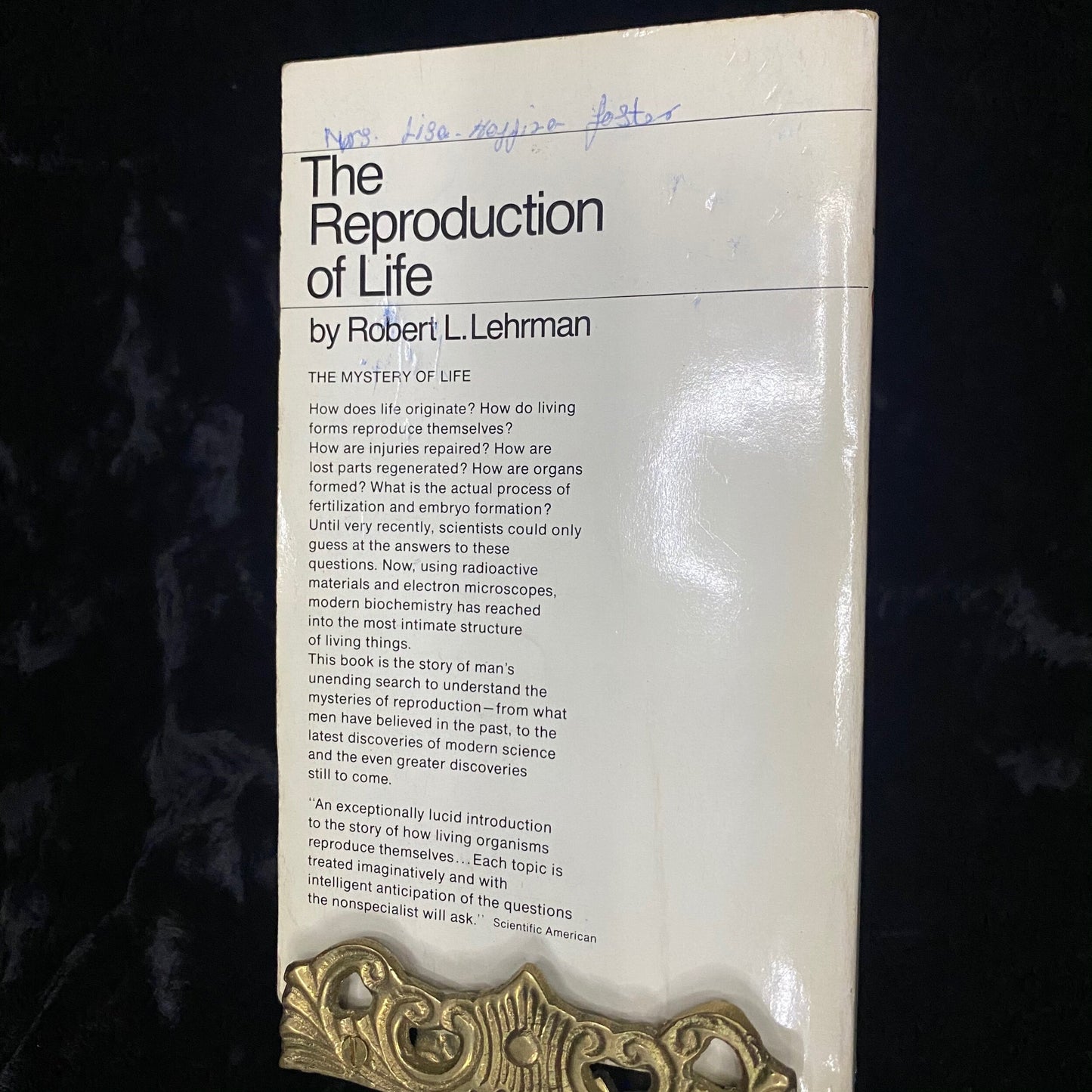 The Reproduction of Life