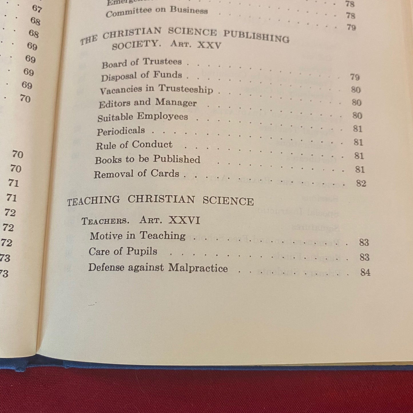 Manual of the Mother Church The First Church of Christ Scientist