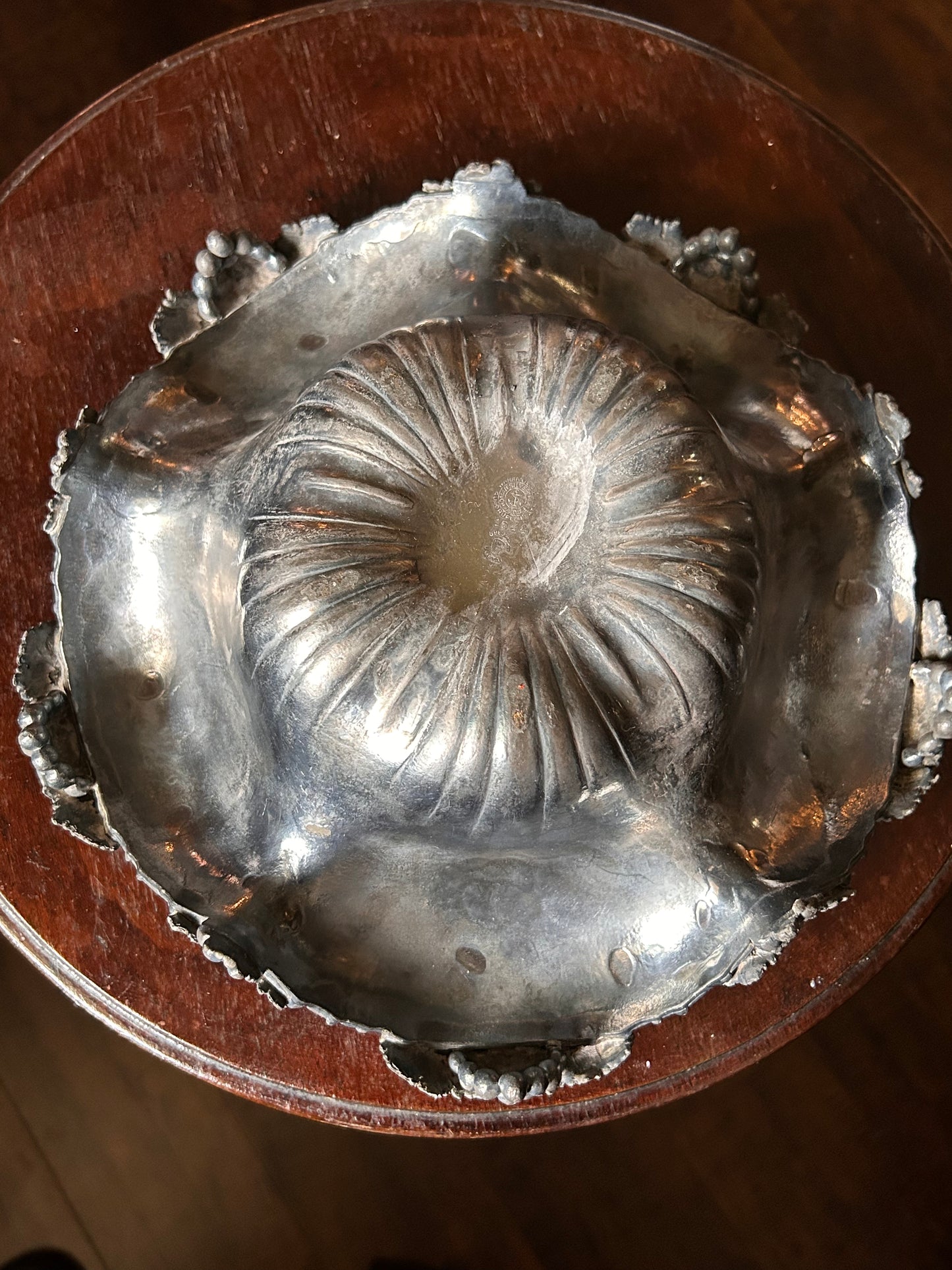 Antique Silver Plated Grapevine Homan Bowl