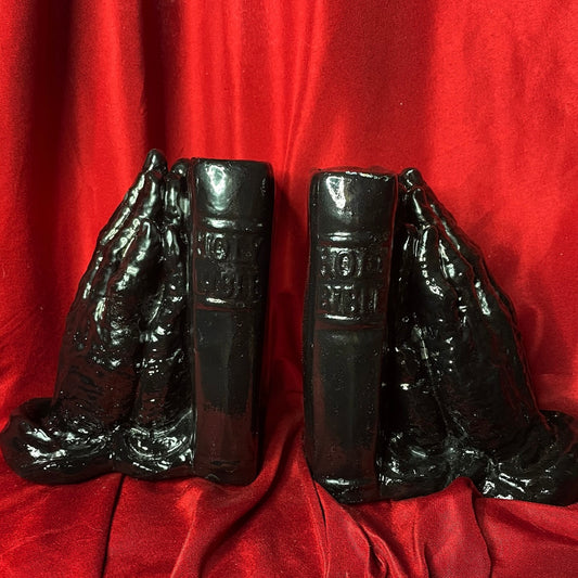 Gothic Prayer Hand Bookends